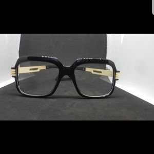 Cazal 607/2 blk & gold clear lens size 52-18-140